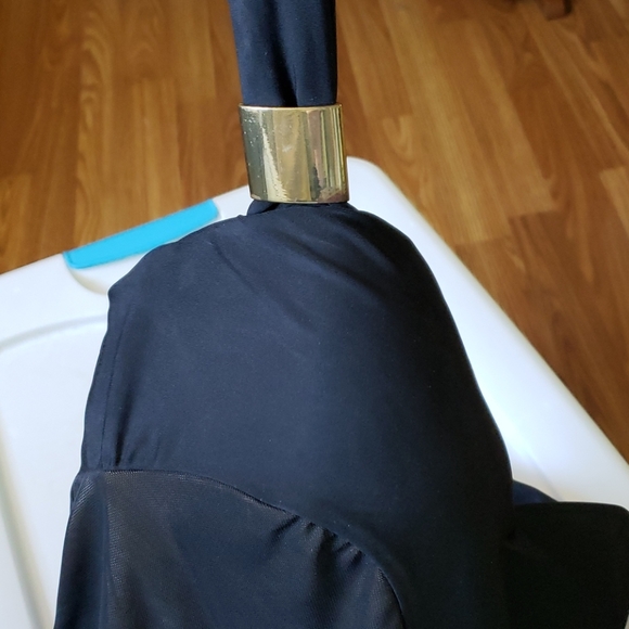 42C Cacique Black/Brown Fitted Tankini XL - Picture 4 of 4